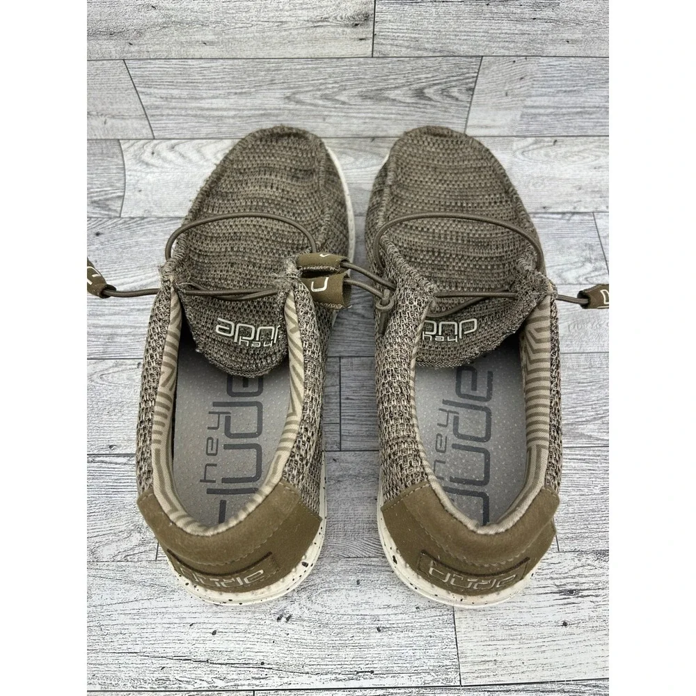 Hey Dude Wally Sox Brown Men's Casual‎ Loafers Shoes Comfort Lightweight Sz US 7